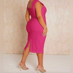Elegant Pink Sleeveless Dress